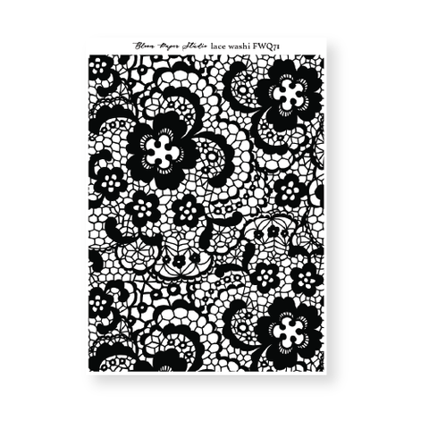 FWQ71 Foiled Lace Washi Paper Stickers