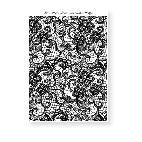 FWQ74 Foiled Lace Washi Paper Stickers
