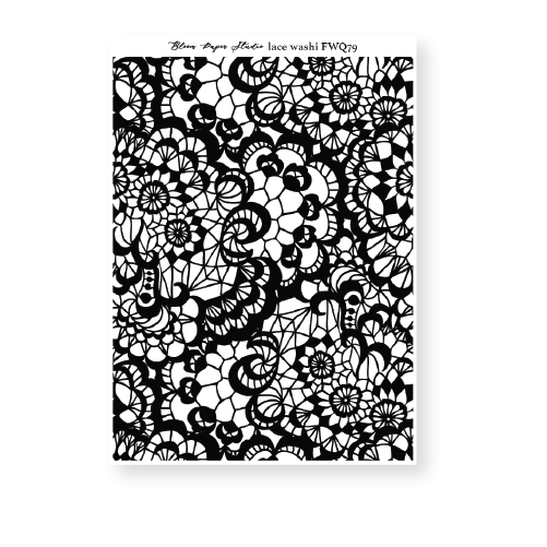 FWQ79 Foiled Lace Washi Paper Stickers