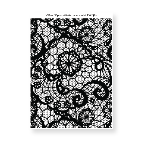 FWQ87 Foiled Lace Washi Paper Stickers