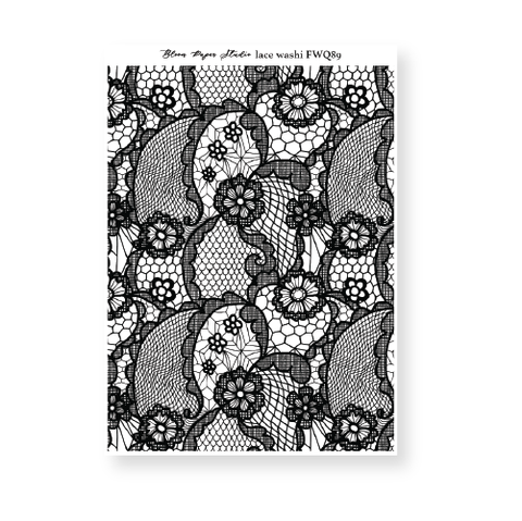 FWQ89 Foiled Lace Washi Paper Stickers