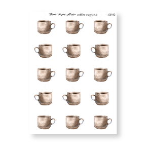 Coffee Cups 2.0 Journaling Planner Stickers