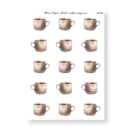 Coffee Cups 2.0 Journaling Planner Stickers