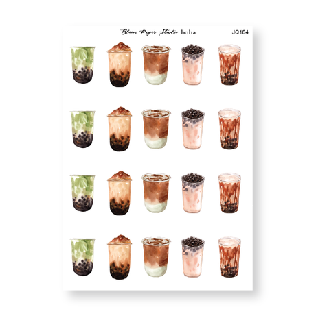 Boba Journaling Planner Stickers
