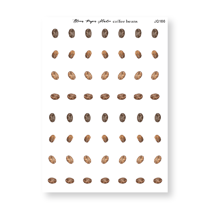 Coffee Beans Journaling Planner Stickers
