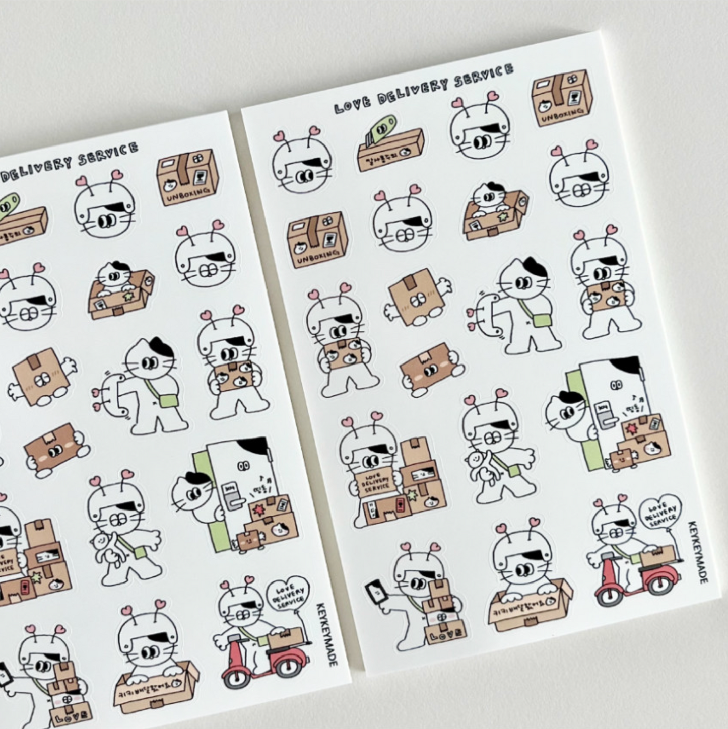 Keykeymade Love Delivery Parcel Sticker