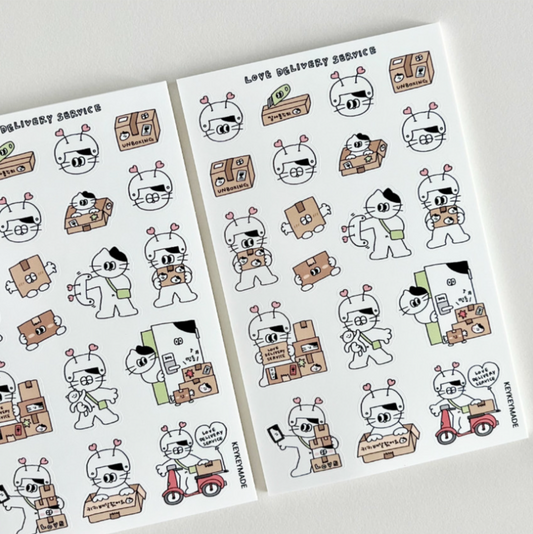 Keykeymade Love Delivery Parcel Sticker