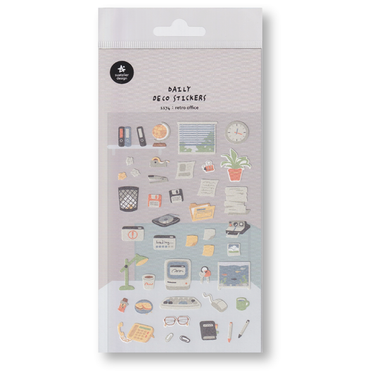 Suatelier Deco Planner Stickers (Retro Office)