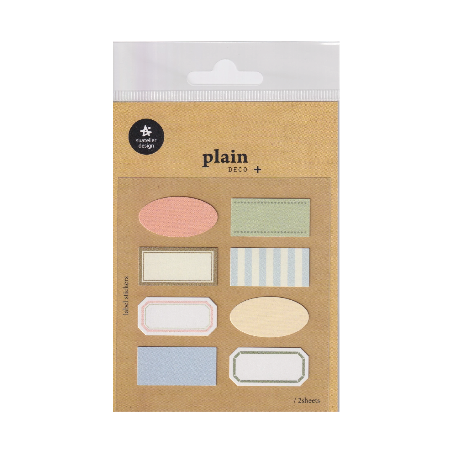 Suatelier Plain Deco Label Stickers (Plain 75)