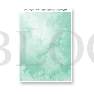 WQ178 Watercolor Washi Paper Journaling Stickers