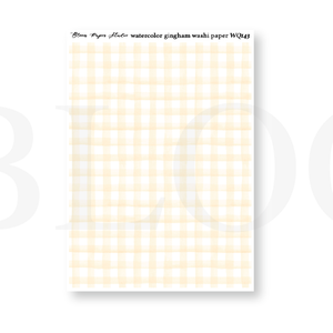 WQ143 Watercolor Gingham Washi Paper Journaling Stickers
