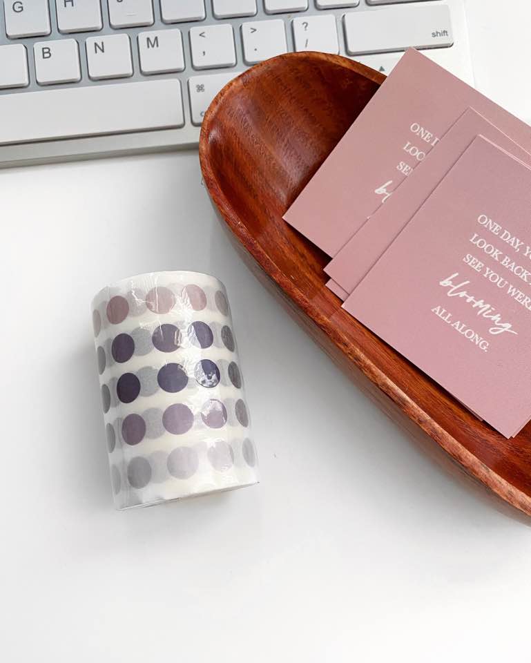 Transparent Dot Stickers - Taupe