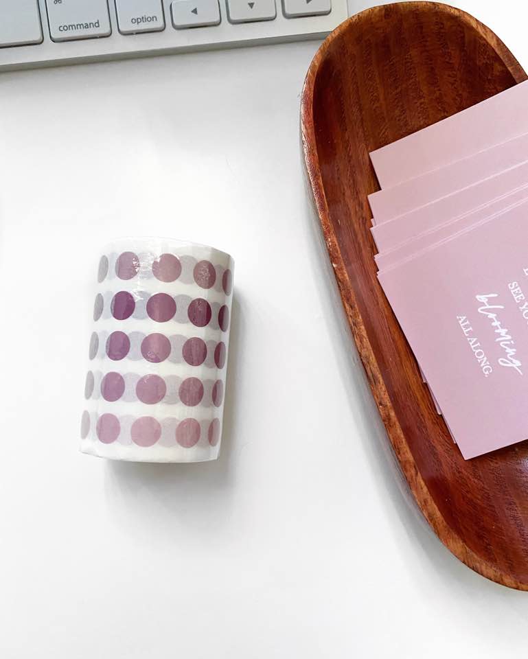 Transparent Dot Stickers - Rose