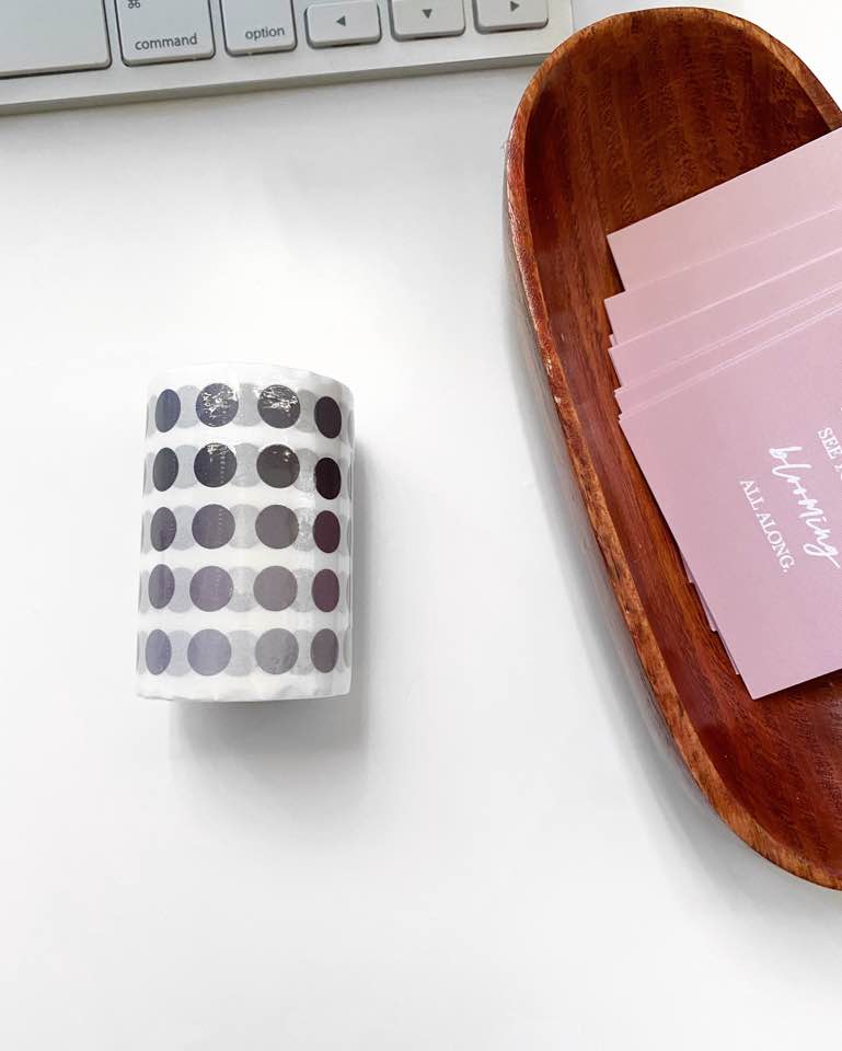 Transparent Dot Stickers - Noir