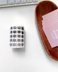 Transparent Dot Stickers - Noir