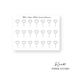 Foiled Heart Balloon Stickers
