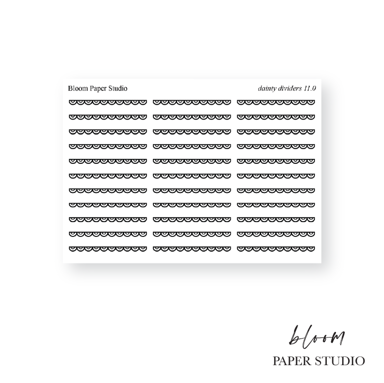 Foiled Dainty Divider Stickers 11.0