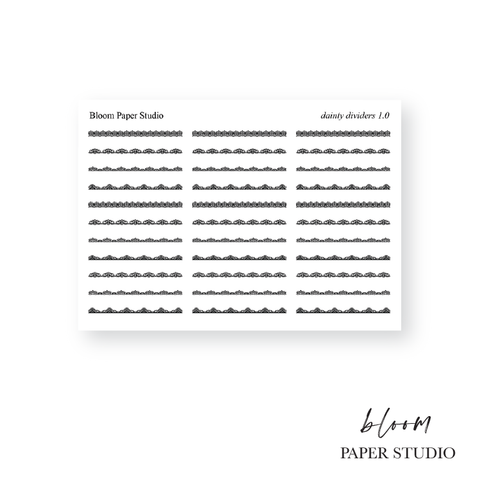 Foiled Dainty Divider Stickers 1.0