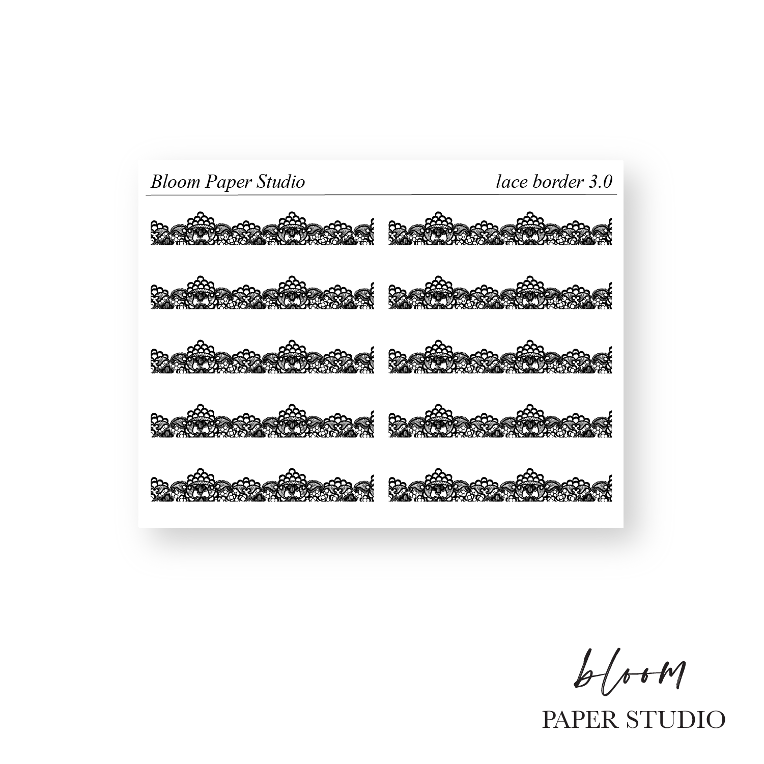 Foiled Lace Border Stickers 3.0
