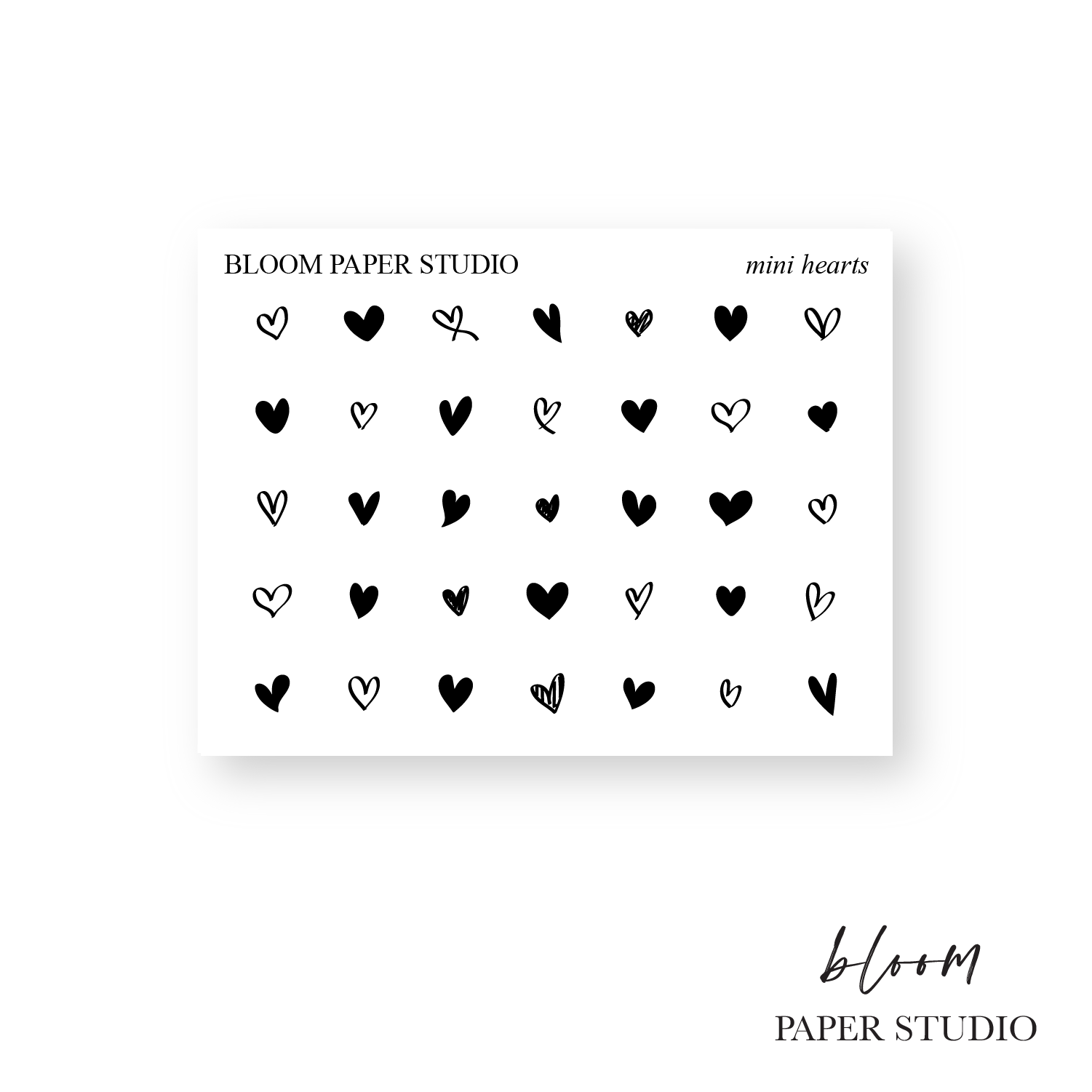 Foiled Mini Hearts Stickers