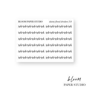 Foiled Dainty Floral Divider Stickers 5.0