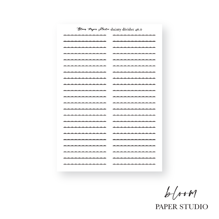 Foiled Dainty Divider Stickers 46.0