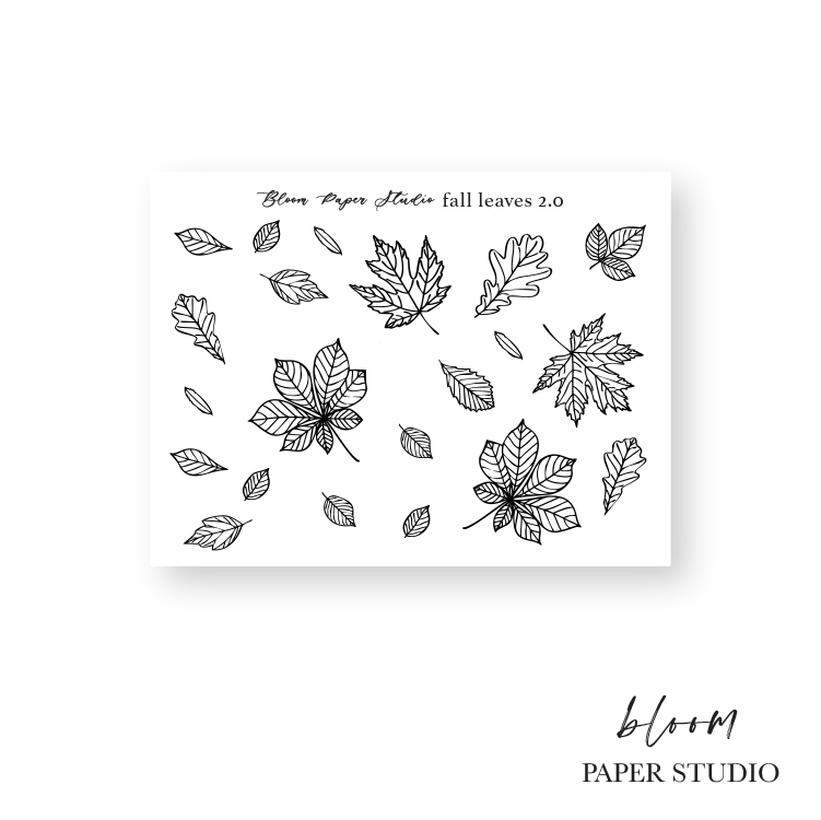 Foiled Fall Leaves Stickers 2.0