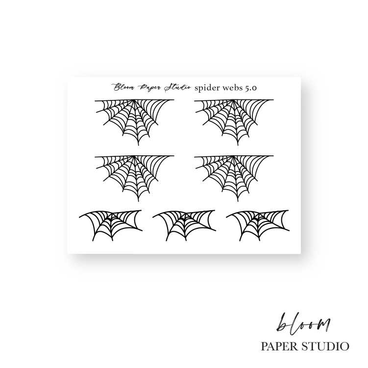 Foiled Spider Web Stickers 5.0