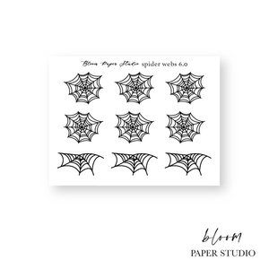 Foiled Spider Web Stickers 6.0