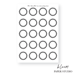 Foiled Lace Circle 3.0 Planner Stickers (Large Sheet)