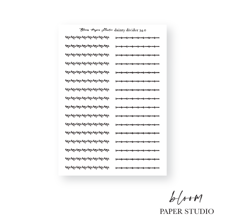 Foiled Dainty Divider Stickers 34.0