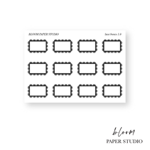 Foiled Lace Box Planner Stickers 1.0 (mini)