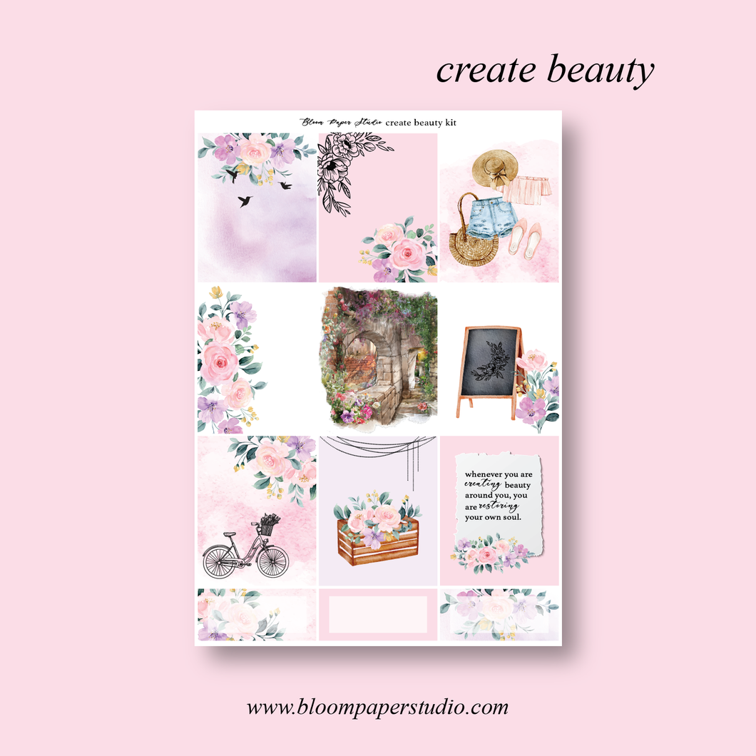 Create Beauty Foiled Planner Sticker Kit