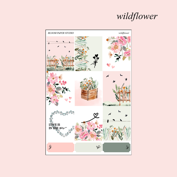 Wildflower Foiled Planner Sticker Kit