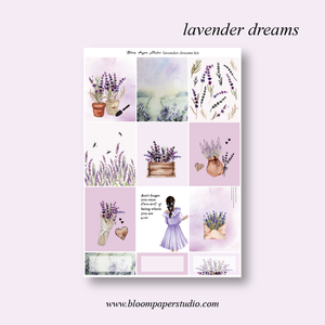 Lavender Dreams Foiled Planner Sticker Kit