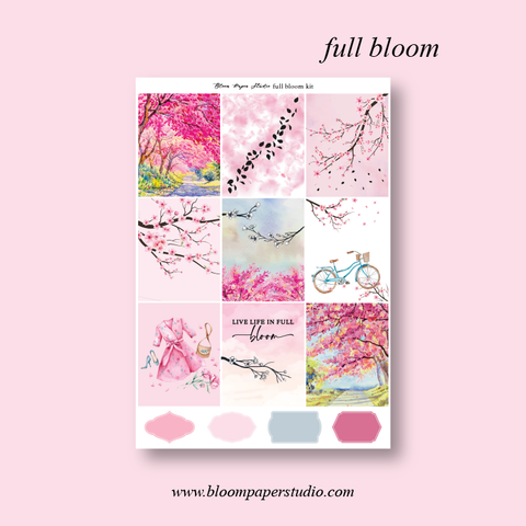 Full Bloom Foiled Planner Sticker Kit