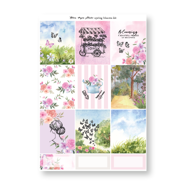 Spring Blooms Foiled Planner Sticker Kit