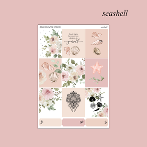 Seashell Foiled Planner Sticker Kit