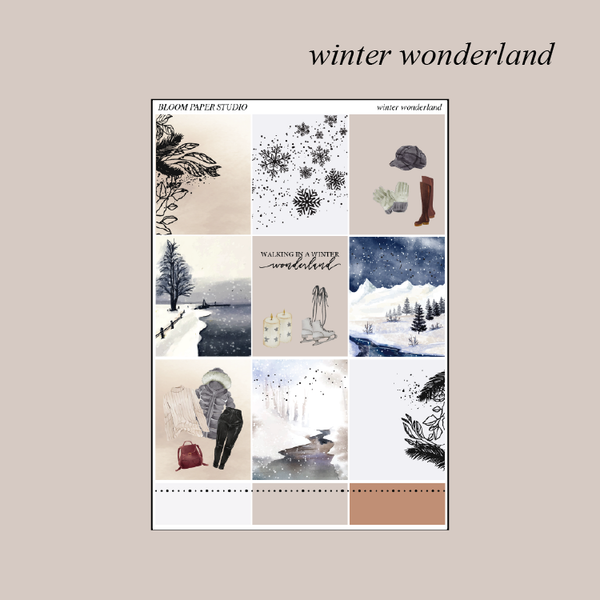 Winter Wonderland Foiled Planner Sticker Kit