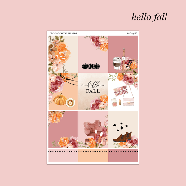 Hello Fall Foiled Planner Sticker Kit