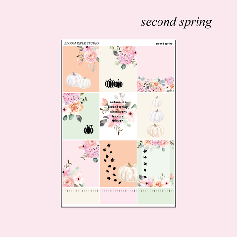 Second Spring Foiled Planner Sticker Kit