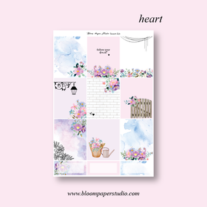 Heart Foiled Planner Sticker Kit