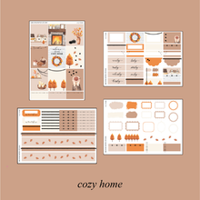 Load image into Gallery viewer, Cozy Home Foiled Planner Sticker Kit
