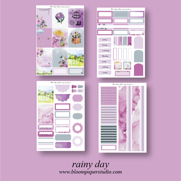 Rainy Day 2.0 Foiled Planner Sticker Kit