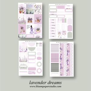 Lavender Dreams Foiled Planner Sticker Kit