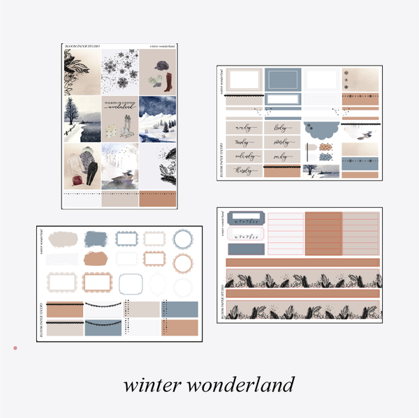 Winter Wonderland Foiled Planner Sticker Kit