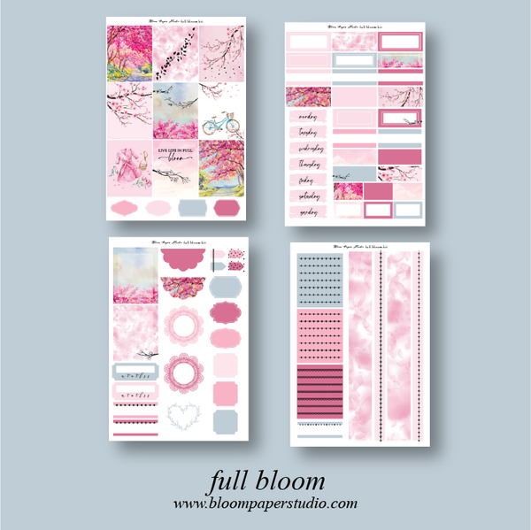 Full Bloom Foiled Planner Sticker Kit