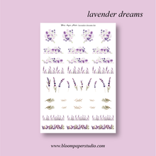 Load image into Gallery viewer, Lavender Dreams Foiled Planner Sticker Kit
