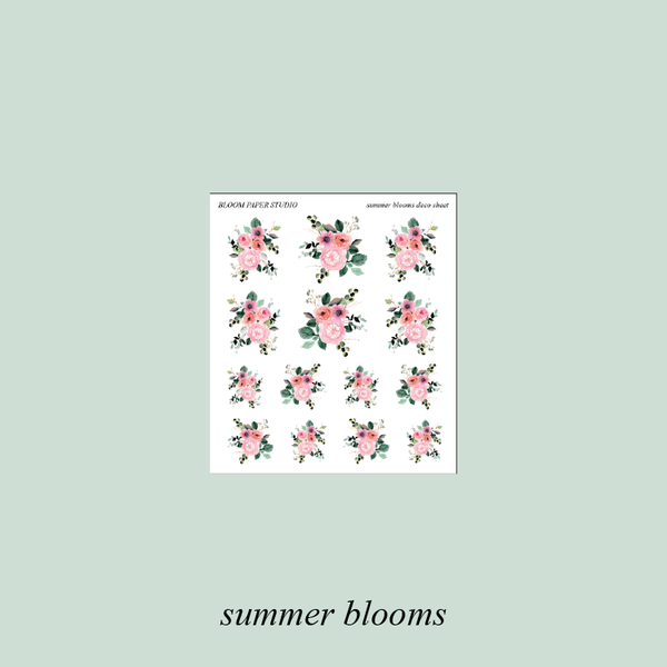 Summer Blooms Foiled Planner Sticker Kit