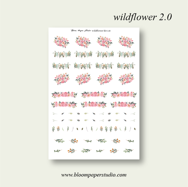 Wildflower 2.0 Foiled Planner Sticker Kit